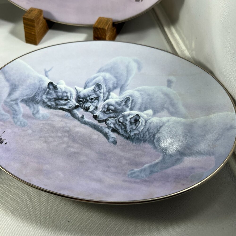 Plates 9-12 - Bradford Exchange Arctic Wolf Collector Plates With Certificates - Picture 5 of 10